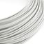 Extra Low Voltage power cable coated in silk effect fabric White RM01 thumbnail 1