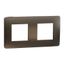 Frame, 2-gang, color dark aluminium/black, New Unica, NU280453M thumbnail 2