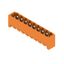 PCB plug-in connector, male header, closed side, THT solder connection, 5.08 mm, Number of poles: 9, 180°, Solder pin length (l): 3.2 mm, tinned, orange, Box thumbnail 2