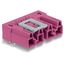 Plug for PCBs angled 4-pole pink thumbnail 5