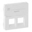 Cover plate Valena Life -double RJ45/RJ45+RJ11 socket -with label holder -white thumbnail 1