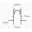 WHITE MAGNETIC TRIMLESS PROFILE 2m 48V MAXI thumbnail 2