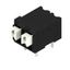 Printed circuit board terminals, 5.00 mm, Number of poles: 2, 90°, Solder pin length (l): 3.5 mm, black, PUSH IN with actuator, Clamping range, max. : 1.5 mm², Tape thumbnail 5
