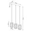 HANGING LAMP GOTTO 3L BLACK/WOOD E27 3X15W IP20 thumbnail 4