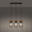 HANGING LAMP GOTTO 3L BLACK/WOOD E27 3X15W IP20 thumbnail 2