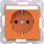 SCHUKO wall socket, text field, plug-in cable, A.x/C.x, orange thumbnail 1