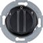 Single-pole blind rotary switch with knob, Series 1930/Glass, black thumbnail 1