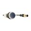 C22-DL-B-K10-24-P5 Illuminated pushbutton actuator, Flat, momentary, 1 N/O, Cable (black) with M12A plug, 4 pole, 1 m, LED Blue, Blue, Blank, 24 V AC/DC, Bezel: titanium thumbnail 10