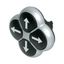 M22-DI4-S-X7 Position pushbutton, RMQ-Titan, Actuators non-flush, momentary, 4-fold, opposing pushbuttons mechanically interlocked, Bezel: titanium, arrow up thumbnail 4