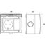 Single Schuko socket + single surface-mounted switch GPSWPN IP55 "AQUA55" thumbnail 2