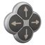 M22-D4-S-X7 Position pushbutton, RMQ-Titan, Actuators non-flush, momentary, black, 4-fold, opposing pushbuttons not mechanically interlocked, Bezel: titanium, arr thumbnail 8