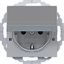 SCHUKO wall socket, locking device, variable 45°, A.x/C.x titanium thumbnail 1