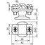 Conductor holder with flange ZDC f. Rd 7-10mm St/tZn w. M8 female thre thumbnail 2