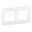 2 GANG PLATE WHITE GLASS thumbnail 1