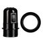 Lampholder E27 Bakelite Half Thread + Switch Black thumbnail 1