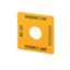 SQT1 Emergency-Stop label, Yellow, black lettering, square 50 x 50 mm, de, en, fr, it, Front dimensions 25 — 25 mm thumbnail 2