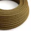 Cotton Golden Honey and Anthracite Grey Textile Cable - The Original Creative-Cables - RZ27 round 2x0.75mm / 3x0.75mm thumbnail 1
