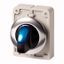 M30C-FWLK-B Illuminated selector switch actuator, RMQ-Titan, With thumb-grip, momentary, 2 positions, Blue, Metal bezel thumbnail 1