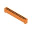 PCB plug-in connector, male header, Flange, THT solder connection, 5.08 mm, Number of poles: 13, 180°, Solder pin length (l): 3.2 mm, tinned, orange, Box thumbnail 2