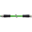M8 male 0° / M8 female 0° D-cod. shielded PUR 1x4xAWG22 gn 3m thumbnail 1