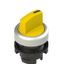 Short handle selector, 3 positions yellow with marking thumbnail 1