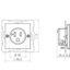 Wall socket USA/CANADA NEMA 5-20 R, screw class, A.x/C.x, black glass thumbnail 2