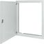 BP-U-3S-600/4-P-W Flush-mounting trim ring with sheet steel door and locking rotary lever for 3-component system, W = 600 mm, H = 460 mm, white thumbnail 3