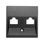 Cover for Double Data Sockets, anthracite thumbnail 1