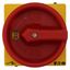 Main switch, P1, 40 A, flush mounting, 3 pole, Emergency switching off function, With red rotary handle and yellow locking ring, Lockable in the 0 (Of thumbnail 16