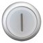M22-DLH-W-X1 Illuminated pushbutton actuator, RMQ-Titan, Extended, momentary, White, inscribed 1, Bezel: titanium thumbnail 7