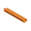 PCB plug-in connector, male header, Flange, THT solder connection, 7.62 mm, Number of poles: 9, 90°, Solder pin length (l): 3.2 mm, tinned, orange, Box thumbnail 2