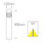 ANTHRACITE BOLLARD 85cm 15W WW IP54 100-240V thumbnail 2