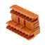 PCB plug-in connector, male header, Dovetails for fixing blocks, THT solder connection, 5.08 mm, Number of poles: 8, 90°, Solder pin length (l): 3.2 mm, tinned, orange, Box thumbnail 2