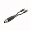 2-Way Splitter Y-Splitter with Cable, Male Connector M12 × 1 - 2 × Female Connectors M12 × 1   VBRS4.4-2RKC4.880T-0.15/0.15/TXL4000 thumbnail 2