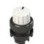 Knob selector, 2 positions white with marking thumbnail 1
