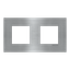 Frame 2-gang / 2+2-modules - Niessen logo - S - Stainless Steel thumbnail 1