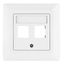 Outlet empty 2 module (SFA)(SFB), 80x80mm, straight, RAL9010 thumbnail 2