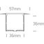 BLACK RECESSED PROFILE 2m + BLACK PC diffuser thumbnail 3