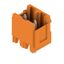 PCB plug-in connector, male header, Dovetails for fixing blocks, THT solder connection, 5.08 mm, Number of poles: 2, 180°, Solder pin length (l): 3.2 mm, tinned, orange, Box thumbnail 4