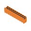 PCB plug-in connector, male header, Dovetails for fixing blocks, THT solder connection, 5.00 mm, Number of poles: 10, 180°, Solder pin length (l): 3.2 mm, tinned, orange, Box thumbnail 4