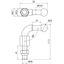 Fixed ball point D=25mm, angled (90°) with threaded bolt and nut M16x4 thumbnail 2