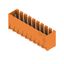 PCB plug-in connector, male header, closed side, THT solder connection, 3.50 mm, Number of poles: 9, 180°, Solder pin length (l): 3.2 mm, tinned, orange, Box thumbnail 4