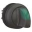M22S-WLK-G Illuminated selector switch actuator, RMQ-Titan, With thumb-grip, momentary, 2 positions, green, Bezel: black thumbnail 9