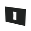 Frame - 1-gang / 1-module - ABB logo - S - Matt Black thumbnail 2