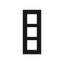 Frame 3-gang / 2+2+2-modules - Niessen logo - S - Matt Black thumbnail 1
