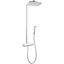 Raindance Select E 360 1jet Showerpipe with overhead shower, hand shower and thermostat, white/chrome thumbnail 1