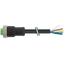 Mini (7/8) 5 pole, Female 0° w/ Cable PUR 5x1.5 (5x16AWG) bk 40m thumbnail 1