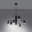 LEMMI 6 CHANDELIER BLACK GU10 6X10W IP20 thumbnail 7