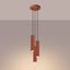 HANGING LAMP CYLINDRICAL RED LAMPSHADES WITH MODERN CARBON GROOVES 3XGU10 thumbnail 10