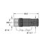 Field-Wireable Connector Female Connector M8 × 1/Ø 8 mm, Straight   FW-PRKPM0420-SA-S-0406 thumbnail 1
